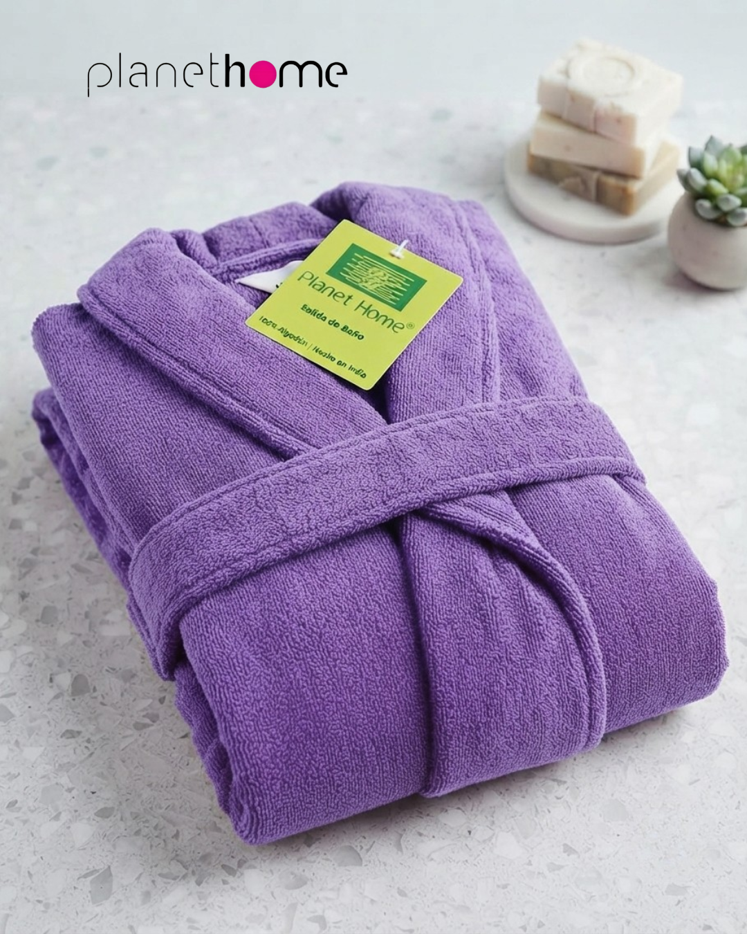 Bata de Baño PH 100% Algodón Súper Absorbente — imagen 2