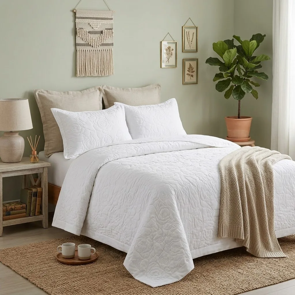 Cubrecama de Verano Jardín de Algodón + Fundas para Almohadas — imagen 6